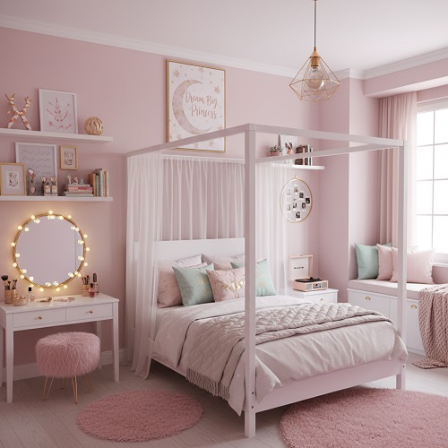 تصویر تشک رویا در یک اتاق خواب مدرن با دکور مینیمال | کالای خواب لالایی